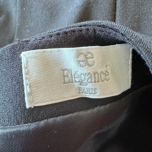 Elegance Paris Black Midi Dress with Zipper Details 10 - Picture 7 of 10